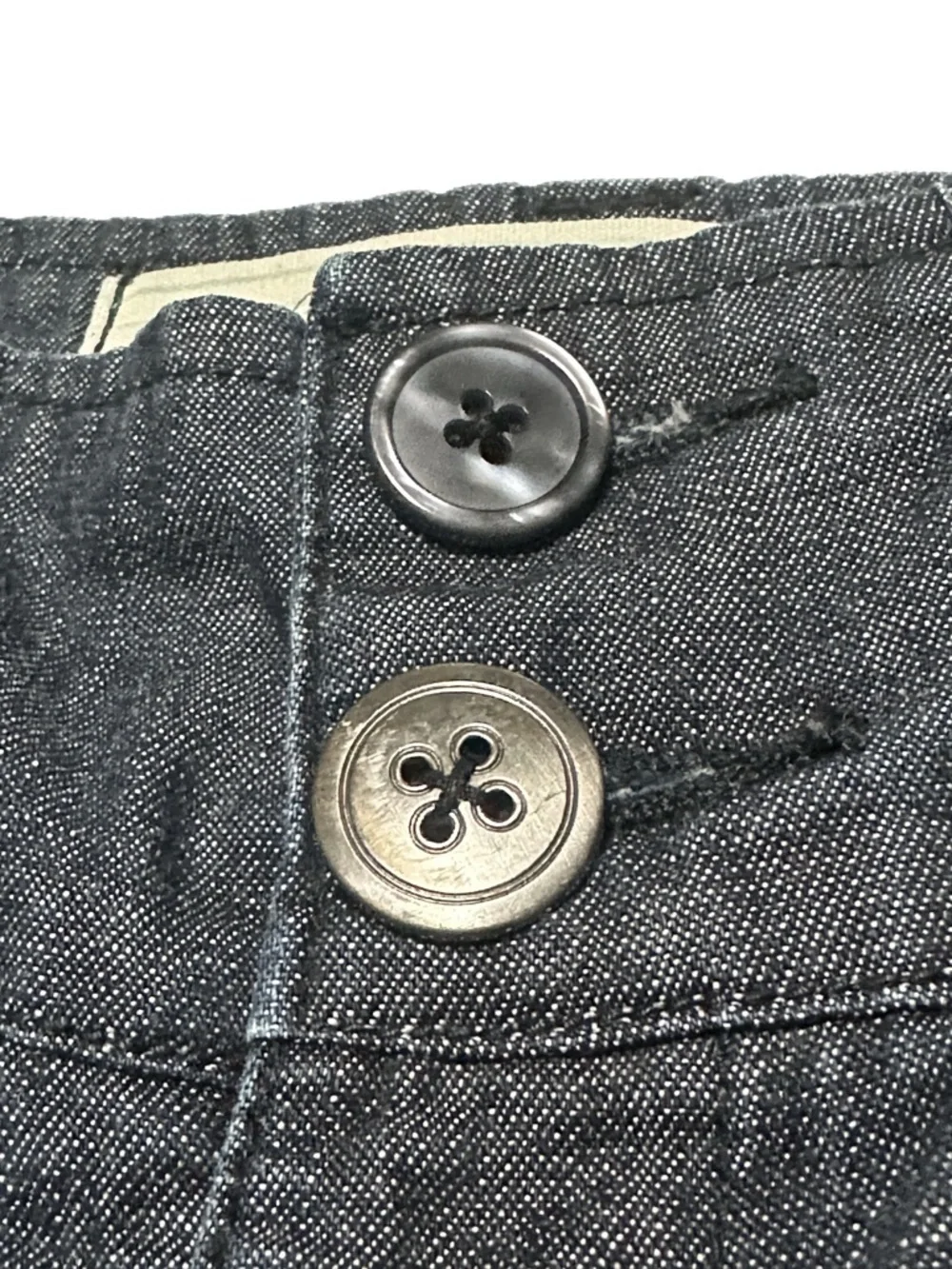 Anthropologie Daughters of the Liberation 100% Cotton Denim Trouser Midi Shorts - Picture 7 of 11